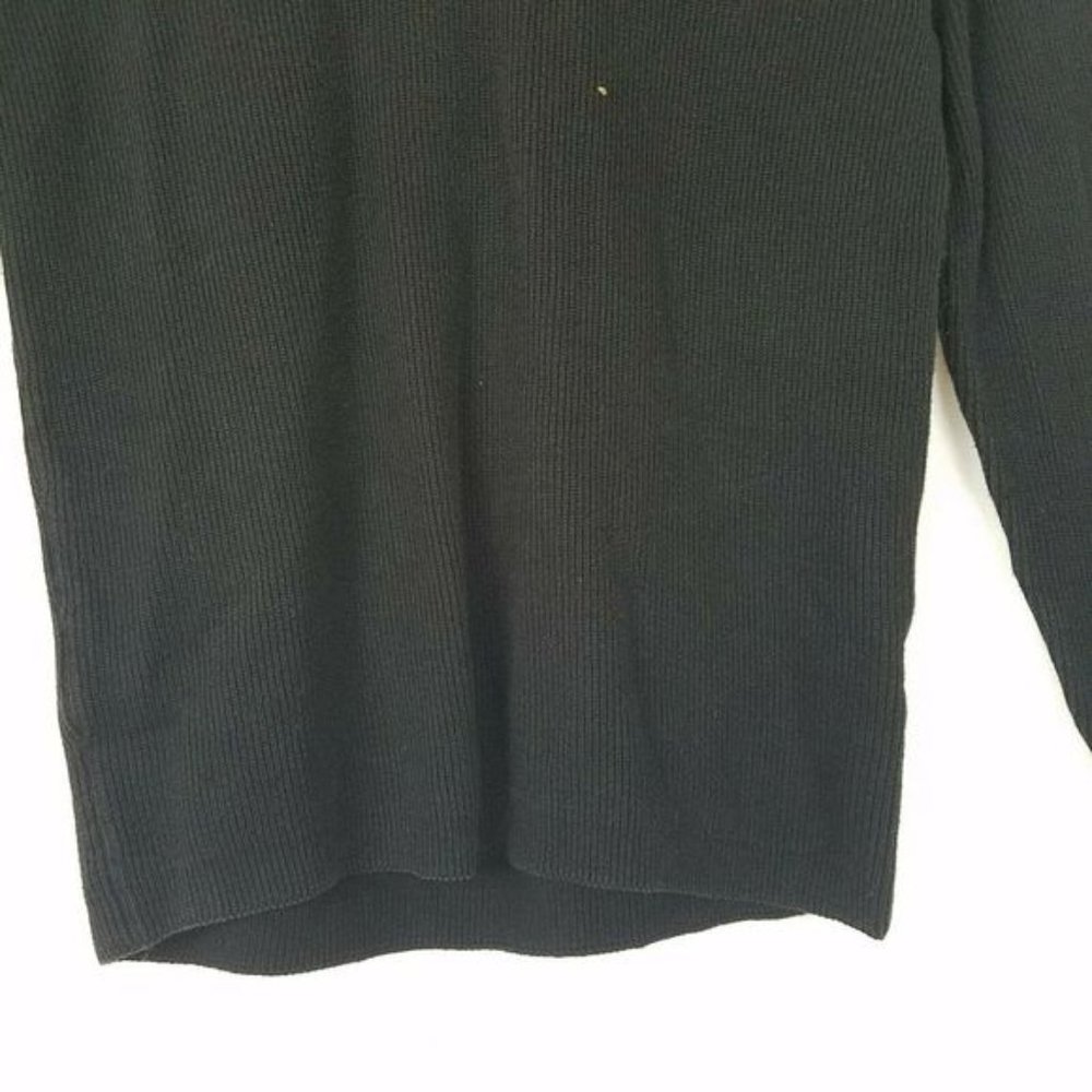 Eddie Bauer Black Pullover Sweater Collared Size M - Picture 3 of 4